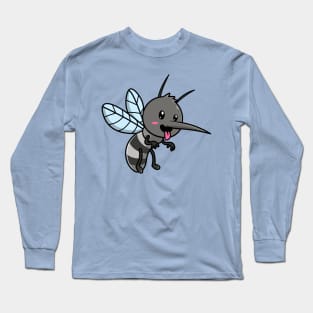 Cute Mosquito Flying Cartoon Long Sleeve T-Shirt